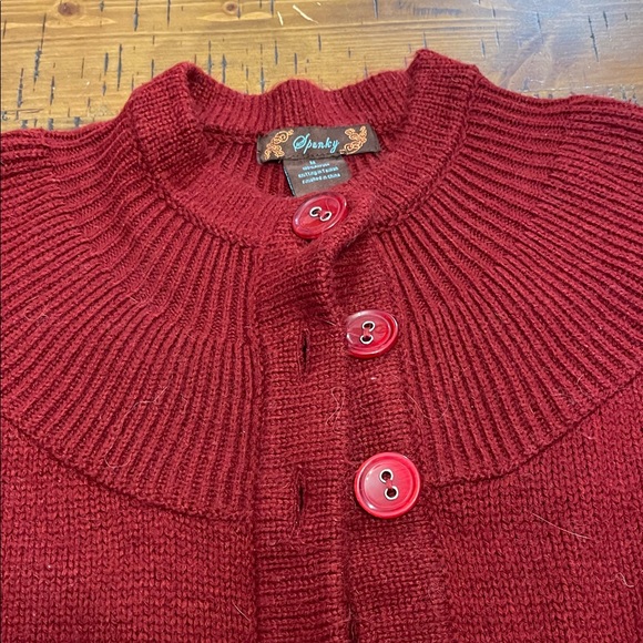 Cozy Red Cardigan Sweater - Picture 3 of 5